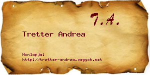 Tretter Andrea névjegykártya